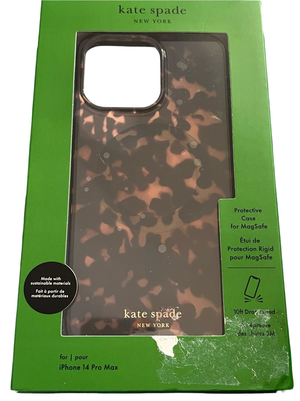 Kate Spade New York iPhone 14 Pro Max Case - Tortoiseshell/Tortoise MagSafe NIB